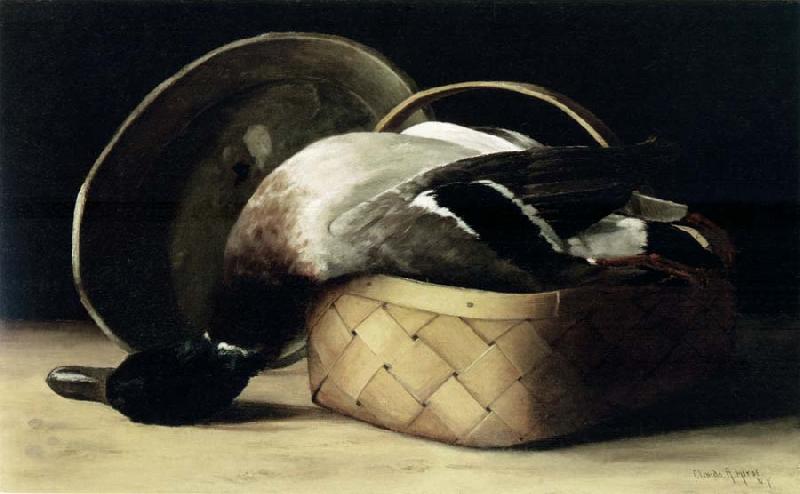 Hirst, Claude Raguet Still Life with Duck in a Basket oil painting image
